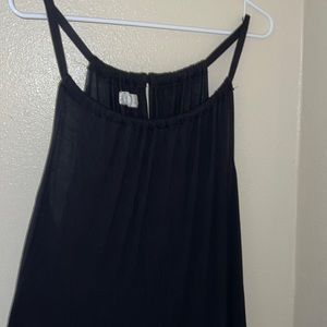 Full length black cotton dress perfect for summer